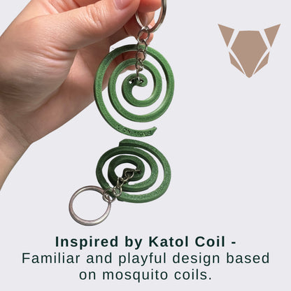 Katol Coil Puzzle Keychain Lion-Tiger | Interlocking Mosquito Coil Design Keychain