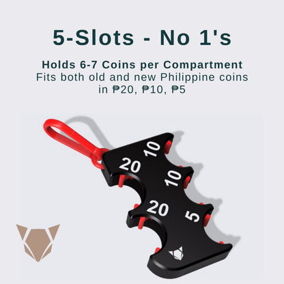 PH Coin Organizer Holder Wallet | Compact EDC Peso PH Coin Organizer Storage Case