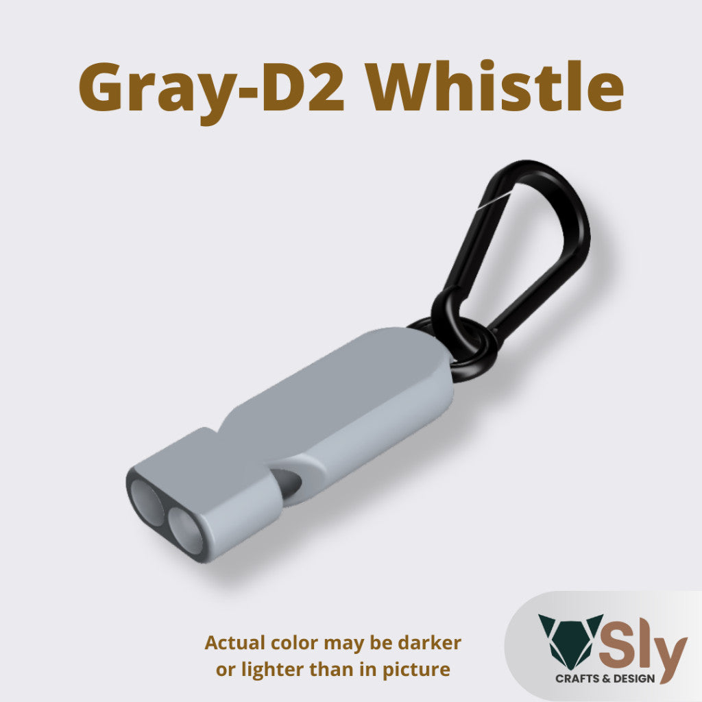 EDC Dual Tone Emergency Whistle with Carabiner | Loud Safety Survival Keychain Gear
