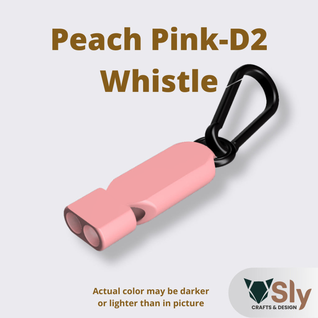 EDC Dual Tone Emergency Whistle with Carabiner | Loud Safety Survival Keychain Gear