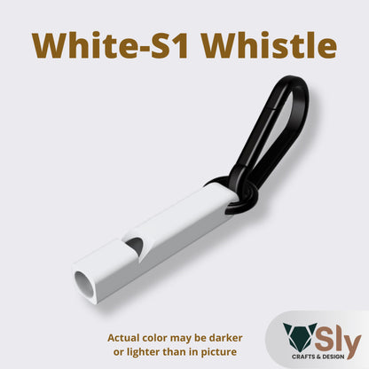 EDC Single Tone Safety Whistle with Carabiner | Loud Emergency Alert Keychain Gear