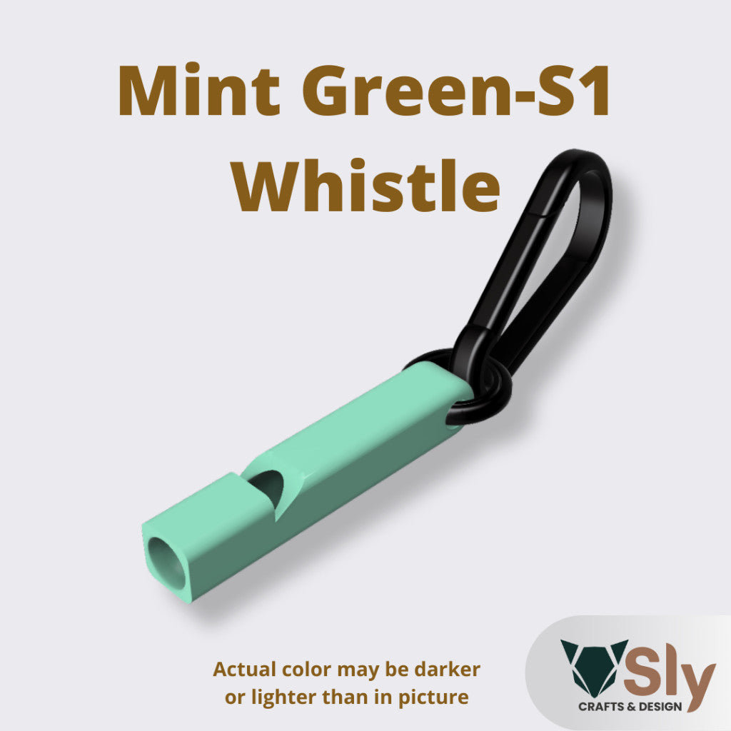 EDC Single Tone Safety Whistle with Carabiner | Loud Emergency Alert Keychain Gear
