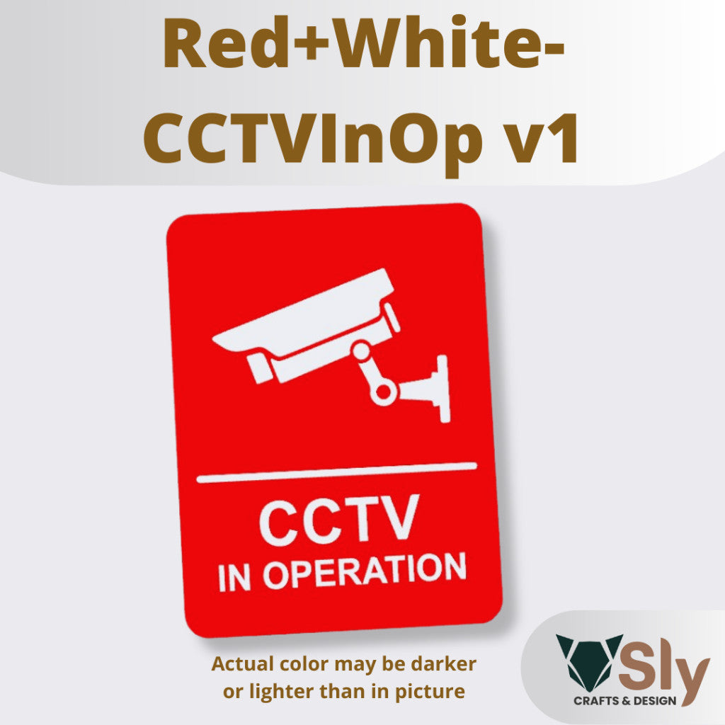 CCTV in Operation Sign | Security Camera Warning with Free Adhesive for Home & Office