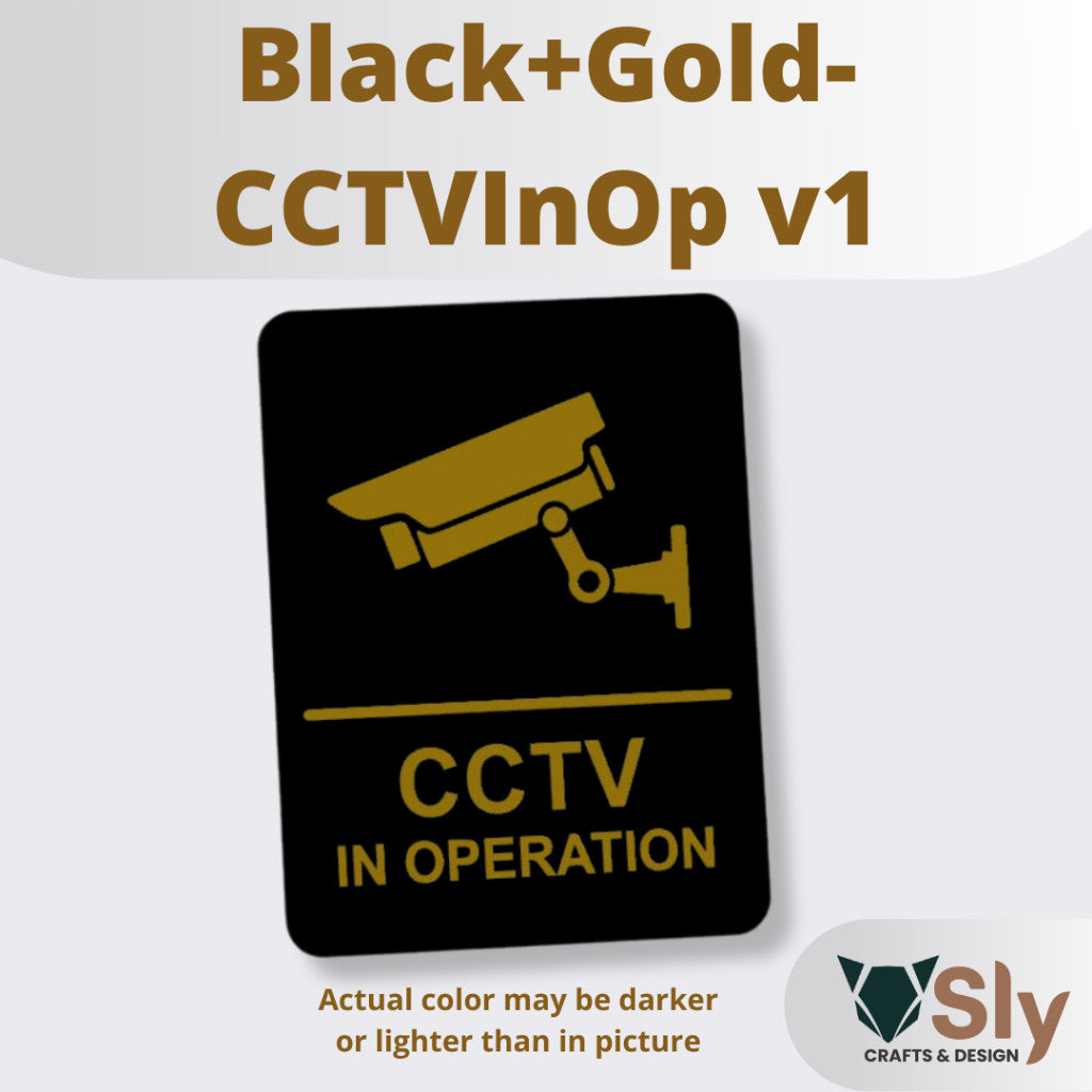 CCTV in Operation Sign | Security Camera Warning with Free Adhesive for Home & Office