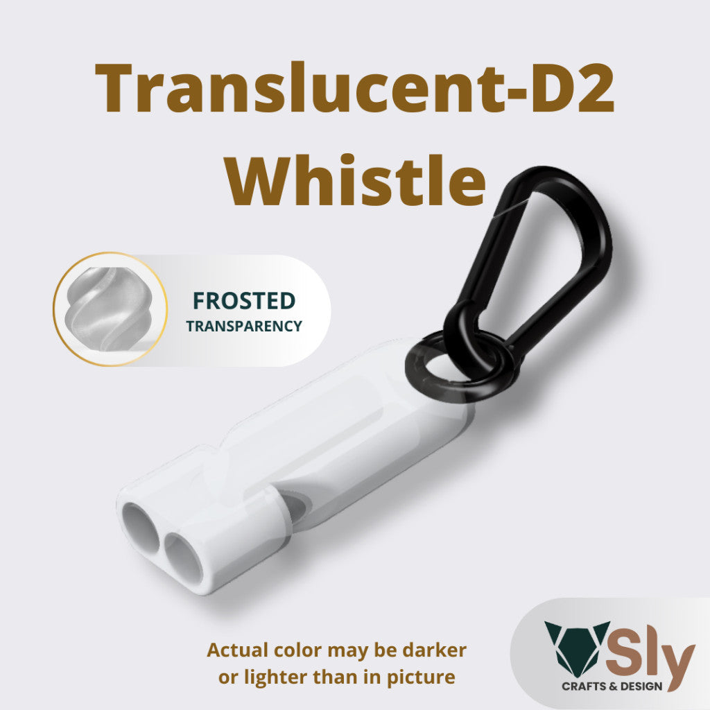 EDC Dual Tone Emergency Whistle with Carabiner | Loud Safety Survival Keychain Gear