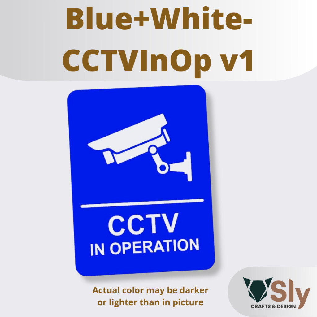 CCTV in Operation Sign | Security Camera Warning with Free Adhesive for Home & Office