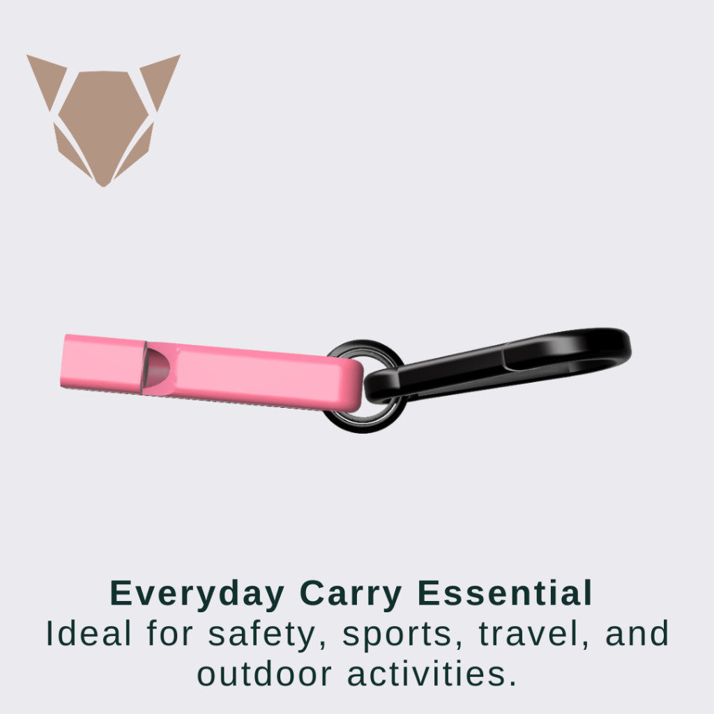 EDC Single Tone Safety Whistle with Carabiner | Loud Emergency Alert Keychain Gear