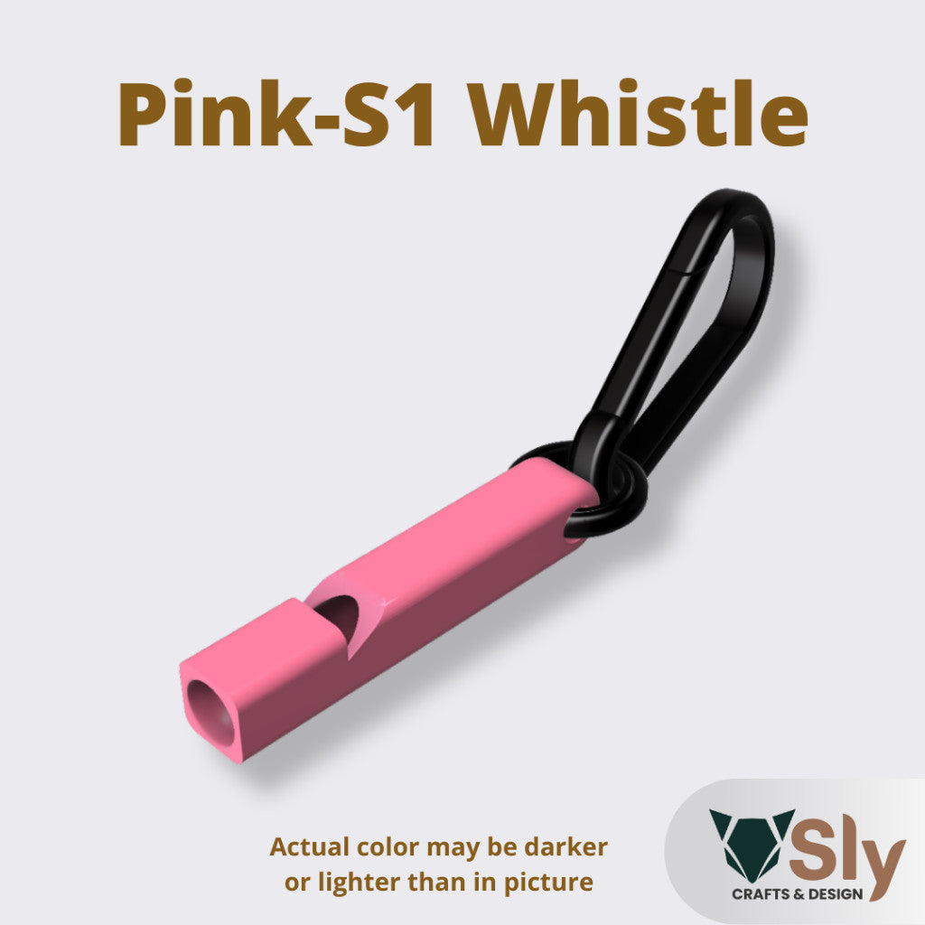 EDC Single Tone Safety Whistle with Carabiner | Loud Emergency Alert Keychain Gear