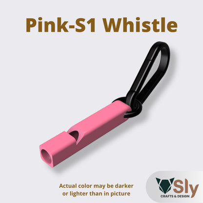EDC Single Tone Safety Whistle with Carabiner | Loud Emergency Alert Keychain Gear