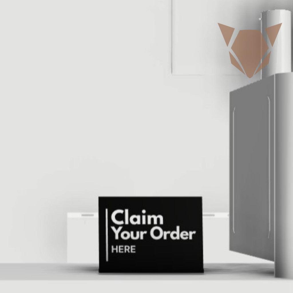 Claim Your Order Here Standee | Freestanding Sign for Queueing and Payment Areas FREE ADHESIVE