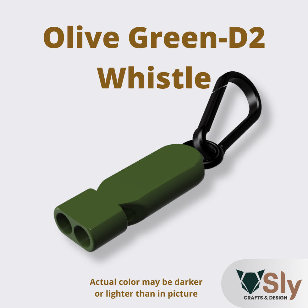 EDC Dual Tone Emergency Whistle with Carabiner | Loud Safety Survival Keychain Gear