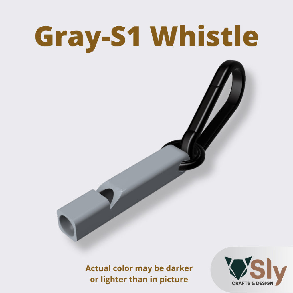 EDC Single Tone Safety Whistle with Carabiner | Loud Emergency Alert Keychain Gear