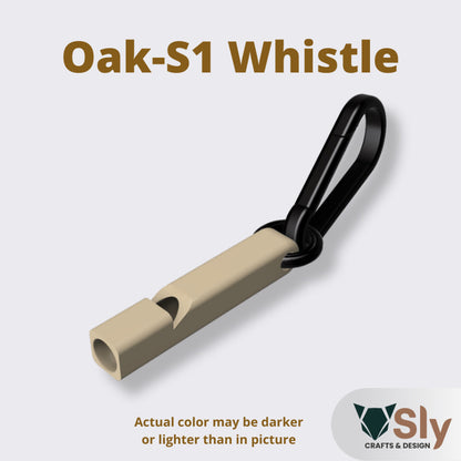 EDC Single Tone Safety Whistle with Carabiner | Loud Emergency Alert Keychain Gear