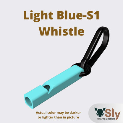 EDC Single Tone Safety Whistle with Carabiner | Loud Emergency Alert Keychain Gear
