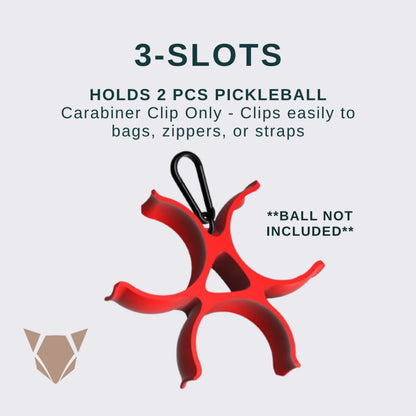 Pickleball Ball Holder Clip with Carabiner Keychain | Ball Storage Hook for Bags, Belt, Sports Gear