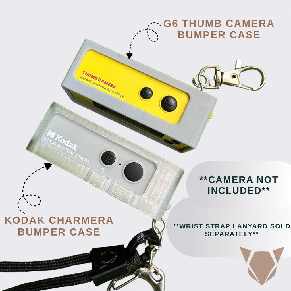 Camera Keychain Hard Shell Bumper Case | For Kodak Charmera or G6 Thumb Camera