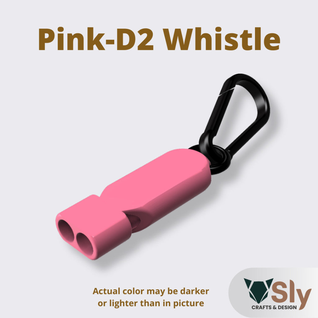 EDC Dual Tone Emergency Whistle with Carabiner | Loud Safety Survival Keychain Gear