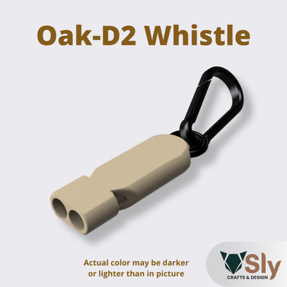 EDC Dual Tone Emergency Whistle with Carabiner | Loud Safety Survival Keychain Gear