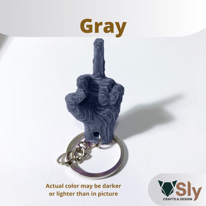 Funny Middle Finger/Dirty Finger Hand Gesture Novelty Keychain
