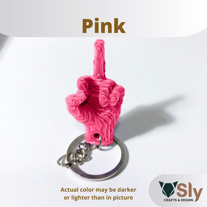 Funny Middle Finger/Dirty Finger Hand Gesture Novelty Keychain