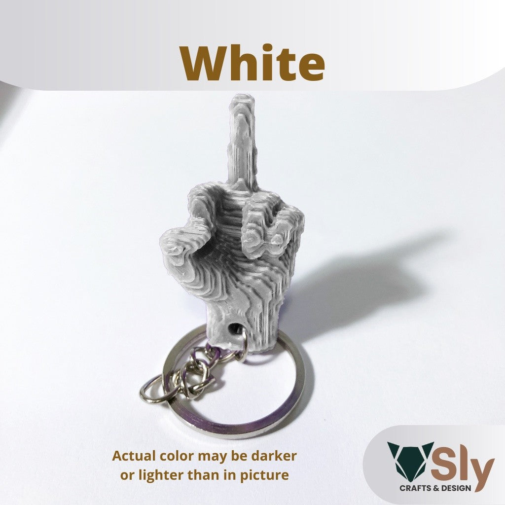 Funny Middle Finger/Dirty Finger Hand Gesture Novelty Keychain