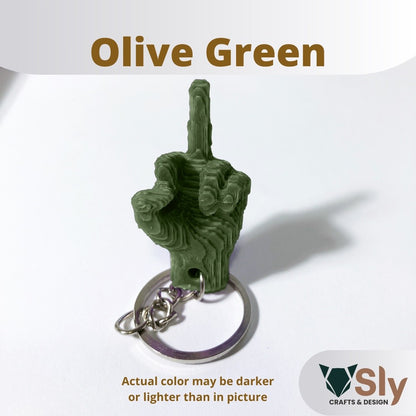 Funny Middle Finger/Dirty Finger Hand Gesture Novelty Keychain