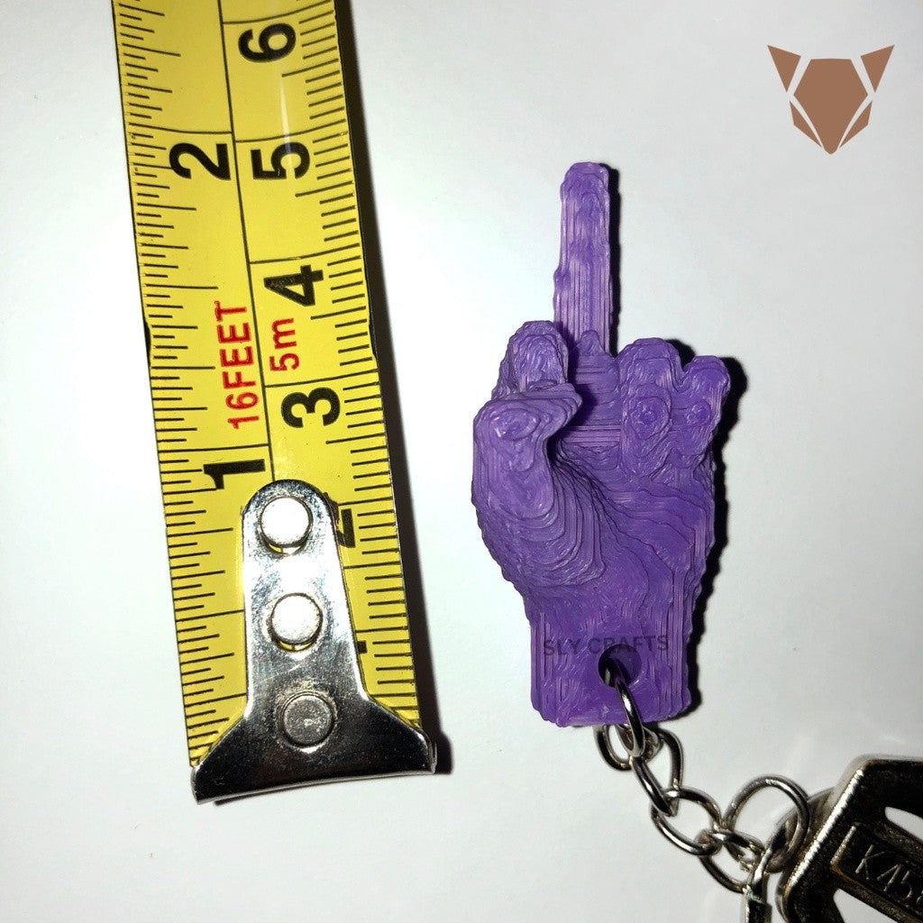 Funny Middle Finger/Dirty Finger Hand Gesture Novelty Keychain