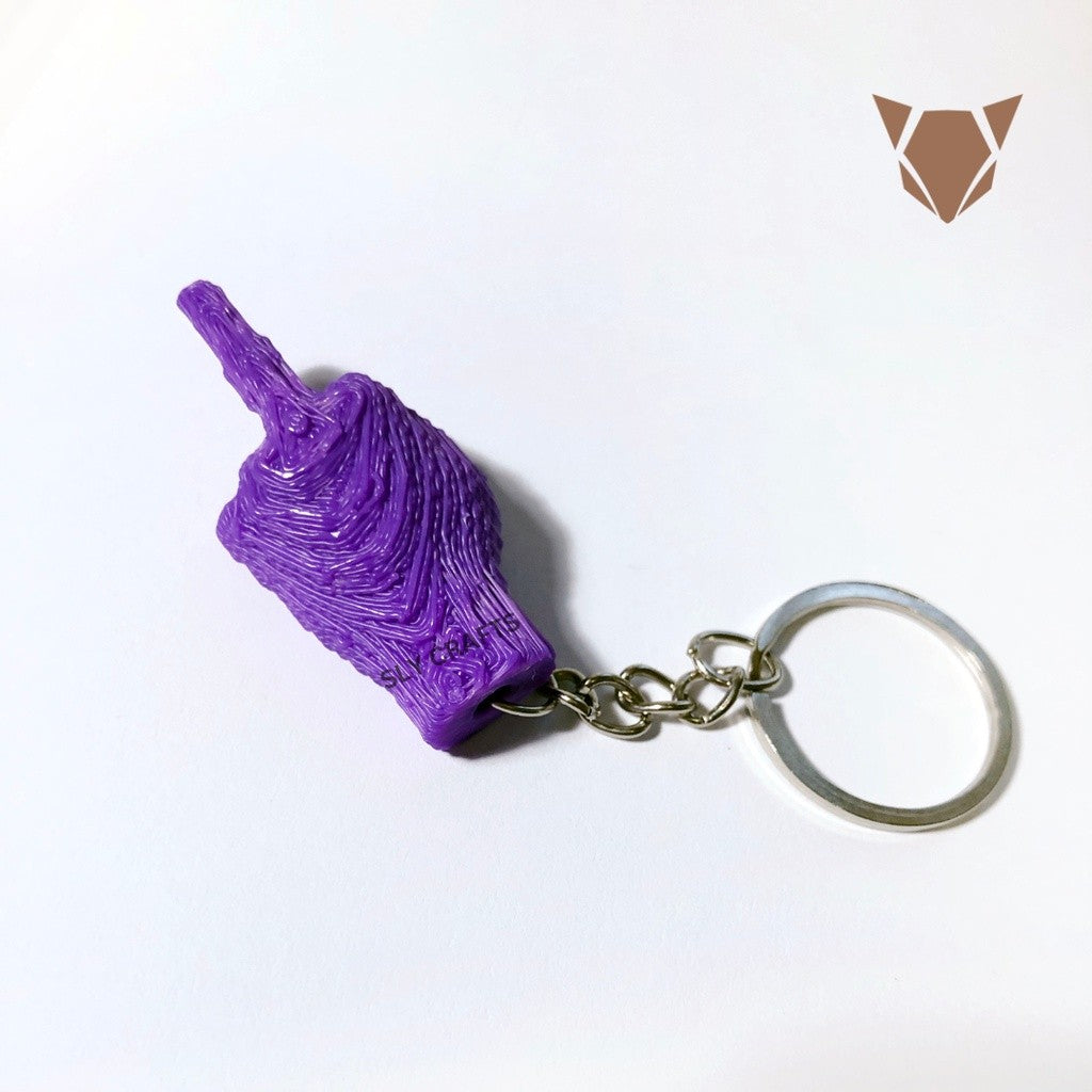 Funny Middle Finger/Dirty Finger Hand Gesture Novelty Keychain