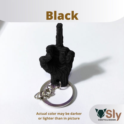 Funny Middle Finger/Dirty Finger Hand Gesture Novelty Keychain