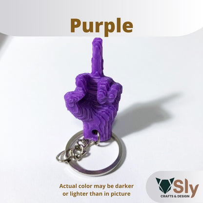 Funny Middle Finger/Dirty Finger Hand Gesture Novelty Keychain