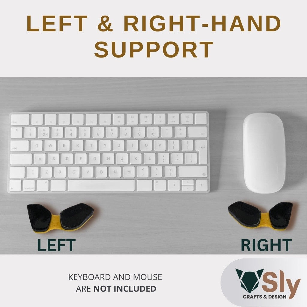 Ergonomic Wrist Rest Mouse Firm Palm Pad (Right or Left Handed Available) Support For Computer