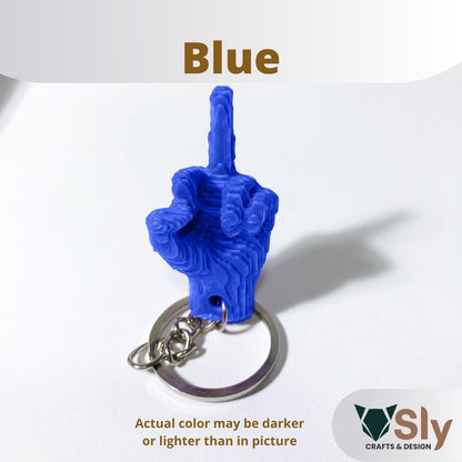 Funny Middle Finger/Dirty Finger Hand Gesture Novelty Keychain