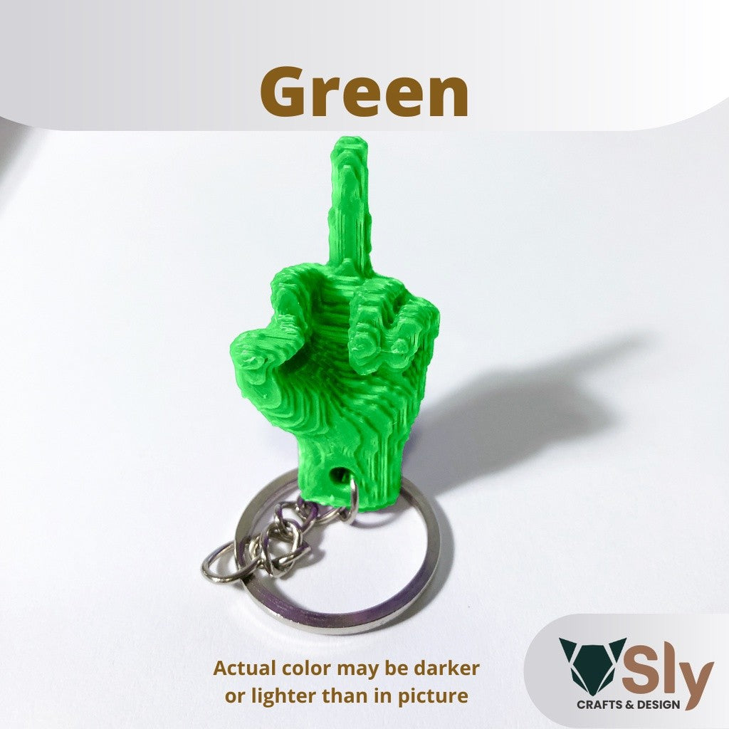 Funny Middle Finger/Dirty Finger Hand Gesture Novelty Keychain