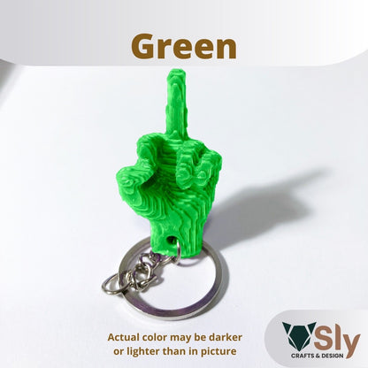 Funny Middle Finger/Dirty Finger Hand Gesture Novelty Keychain