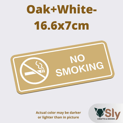 No Smoking Sign | Business Warning Notice Board with Free Adhesive for Shops Offices
