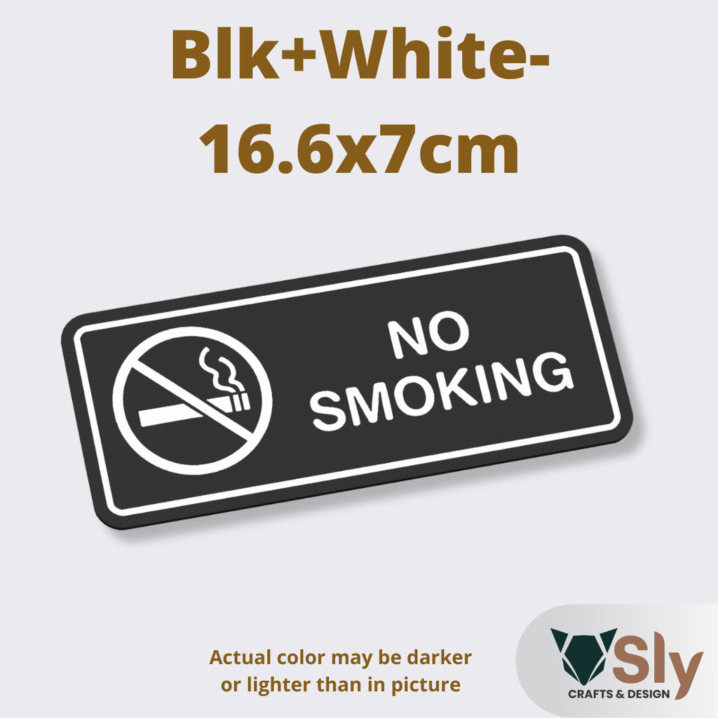 No Smoking Sign | Business Warning Notice Board with Free Adhesive for Shops Offices