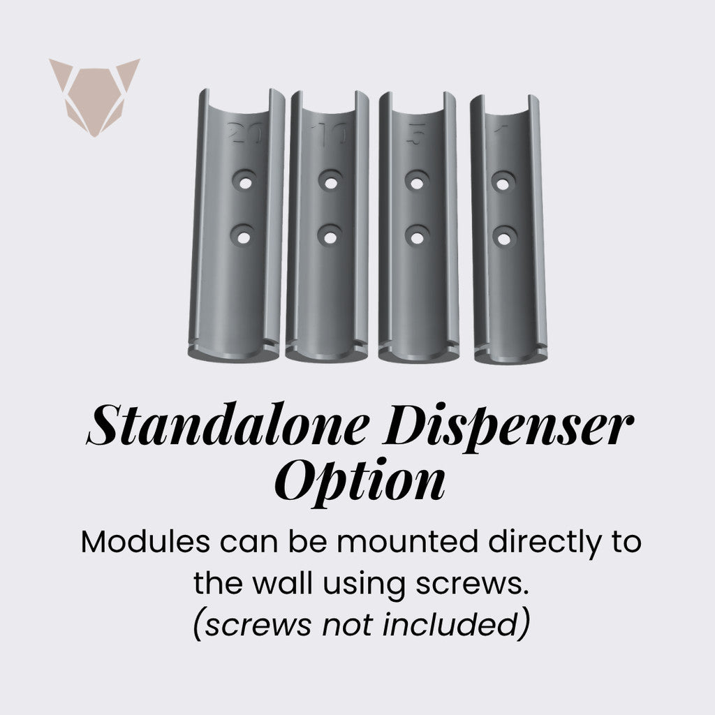 PH Peso Coin Dispenser | Modular Wall or Tabletop Mount Change Organizer