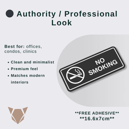 No Smoking Sign | Business Warning Notice Board with Free Adhesive for Shops Offices