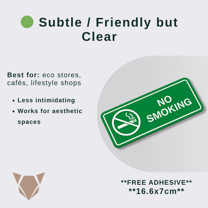 No Smoking Sign | Business Warning Notice Board with Free Adhesive for Shops Offices