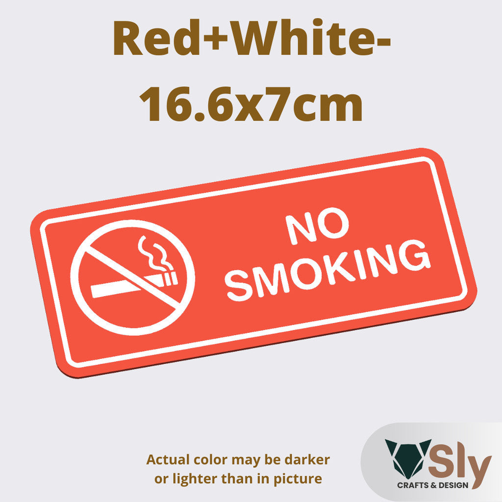 No Smoking Sign | Business Warning Notice Board with Free Adhesive for Shops Offices